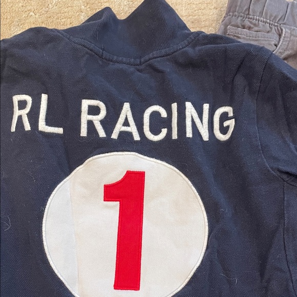 Polo by Ralph Lauren Kids Navy Racing Team Polo Shirt Top 6 and Carters 6 Pants - Picture 10 of 10